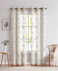 Dainty Home Stella Linen Look 76" W x 84" L Grommet Window Panel Set
