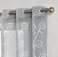 Dainty Home Stella Linen Look 76" W x 96" L Grommet Window Panel Set