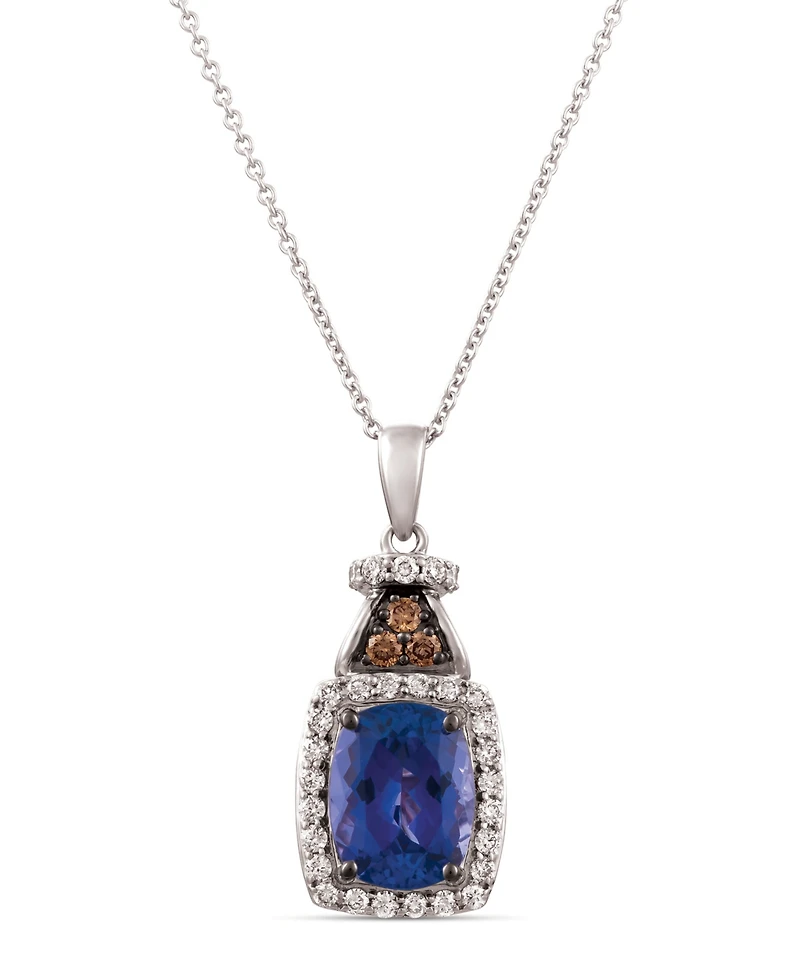 Le Vian Blueberry Tanzanite (2 ct. t.w.) & Diamond (1/3 18" Pendant Necklace 14K Gold (Also Available White Gold)