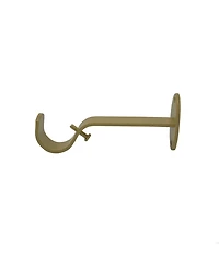 Elrene Home Fashions Rhinebeck Rustic Faux Wood 1" Diameter Adjustable Curtain Rod Set with Round Finials
