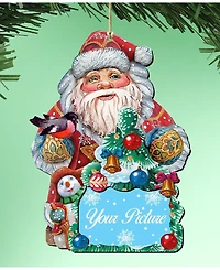 Designocracy Santa Picture Frame Ornament Set of 2