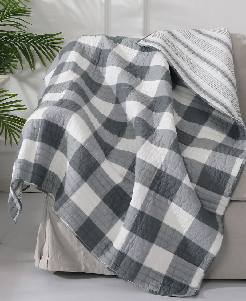 Levtex Camden Buffalo Check Reversible Quilted Throw, 50" x 60"