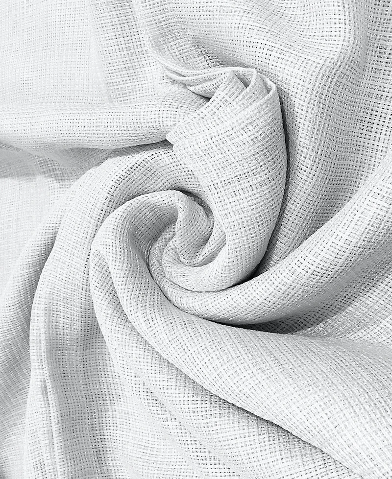 Dainty Home Spectrum Solid Textured Box Weave Light Filtering Grommet Curtain Panel Pair, 76" W x 84" L