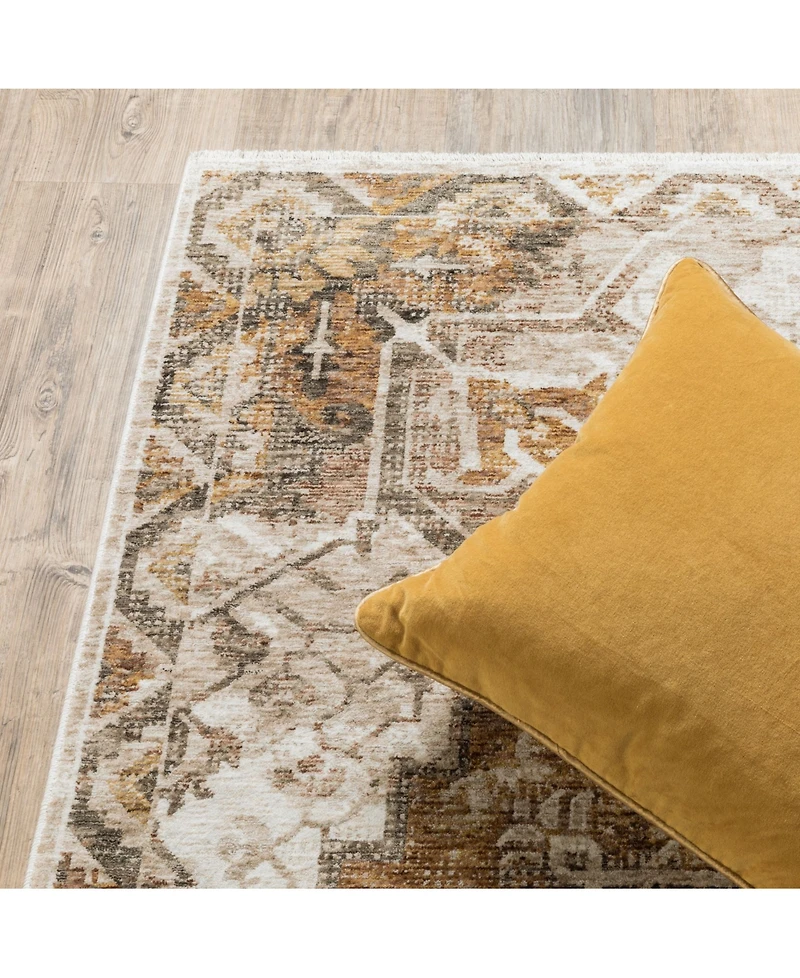 Oriental Weavers Maharaja 661C Gold and Ivory 7'10" x 10'10" Area Rug