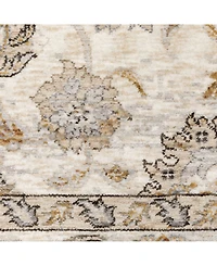 Oriental Weavers Maharaja 70E Ivory and Gray 2'3" x 7'6" Runner Rug