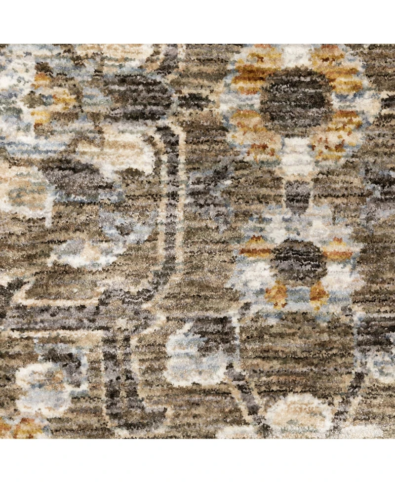 Oriental Weavers Maharaja 532D Gray and Tan 2'3" x 7'6" Runner Rug