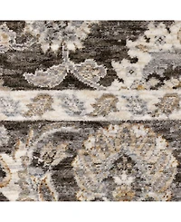 Oriental Weavers Maharaja 70E Gray and Ivory 2'3" x 7'6" Runner Rug