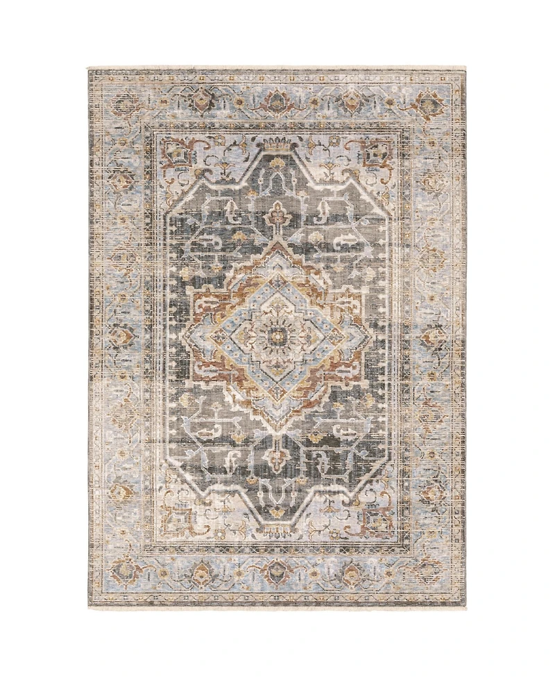 Oriental Weavers Maharaja 1803X Gray and Blue 3'3" x 5' Area Rug
