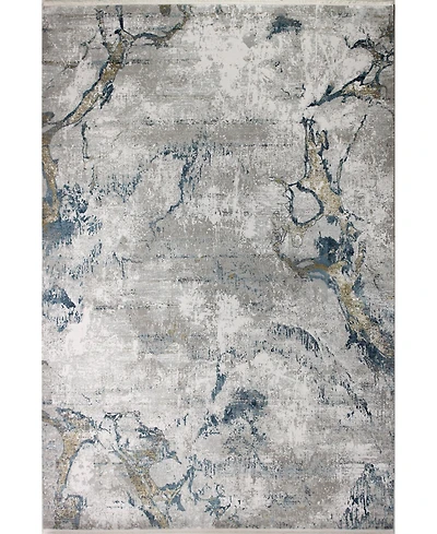 Bashian Charm Cha-02 Gray, Blue 8'6" x 11'6" Area Rug