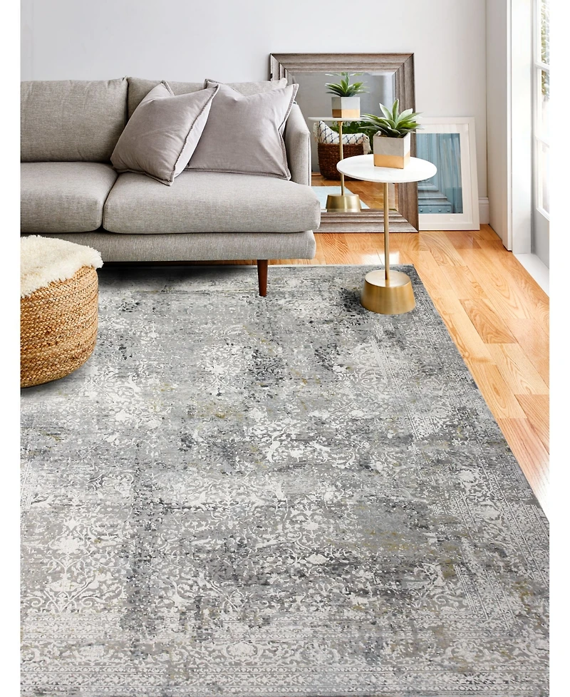 Bashian Charm Cha-09 Gray 7'9" x 9'9" Area Rug