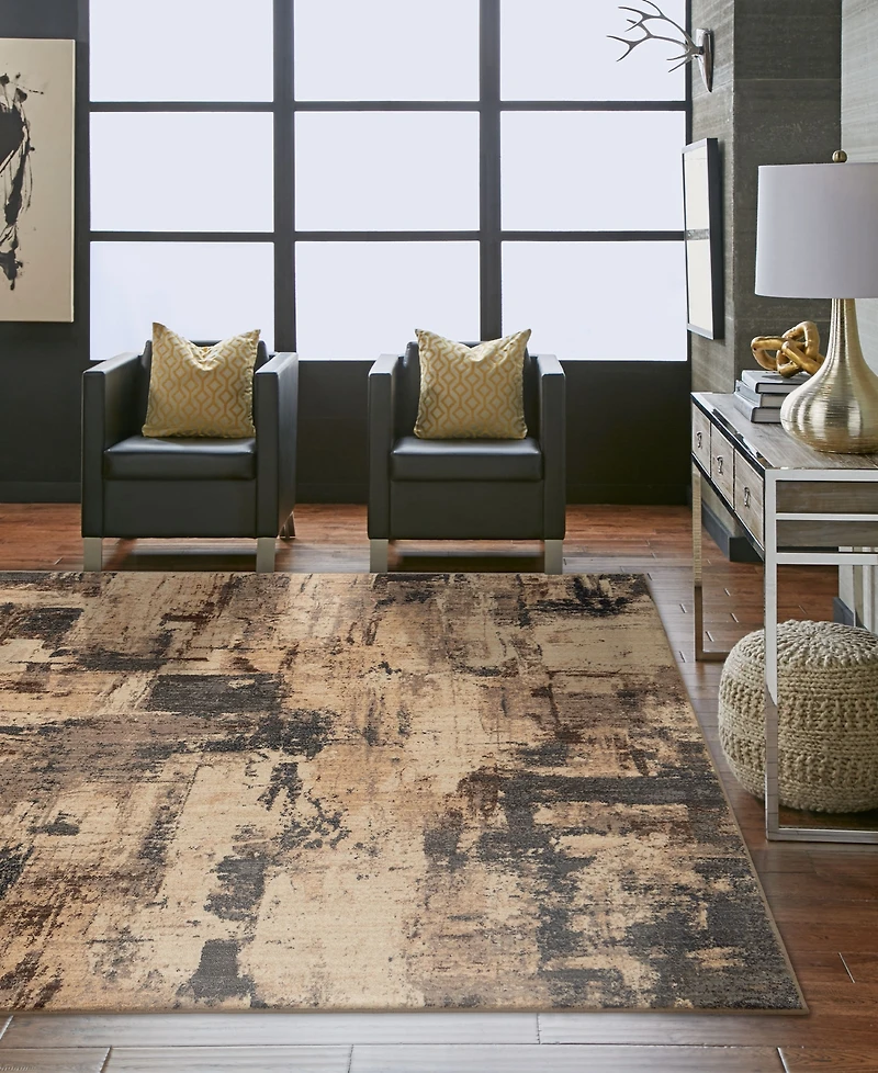 Closeout! Karastan Elements Treviso Grey 8' x 8' Round Area Rug