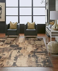 Closeout! Karastan Elements Treviso Grey 8' x 8' Round Area Rug