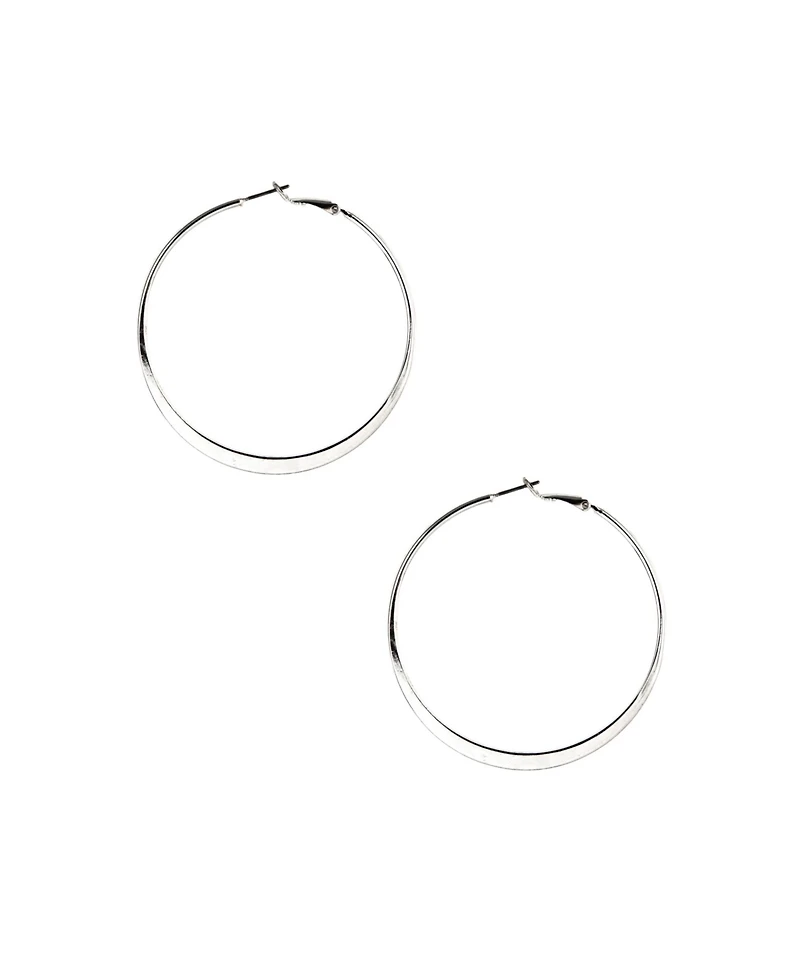 Nine West Large Flat Hoop Earring