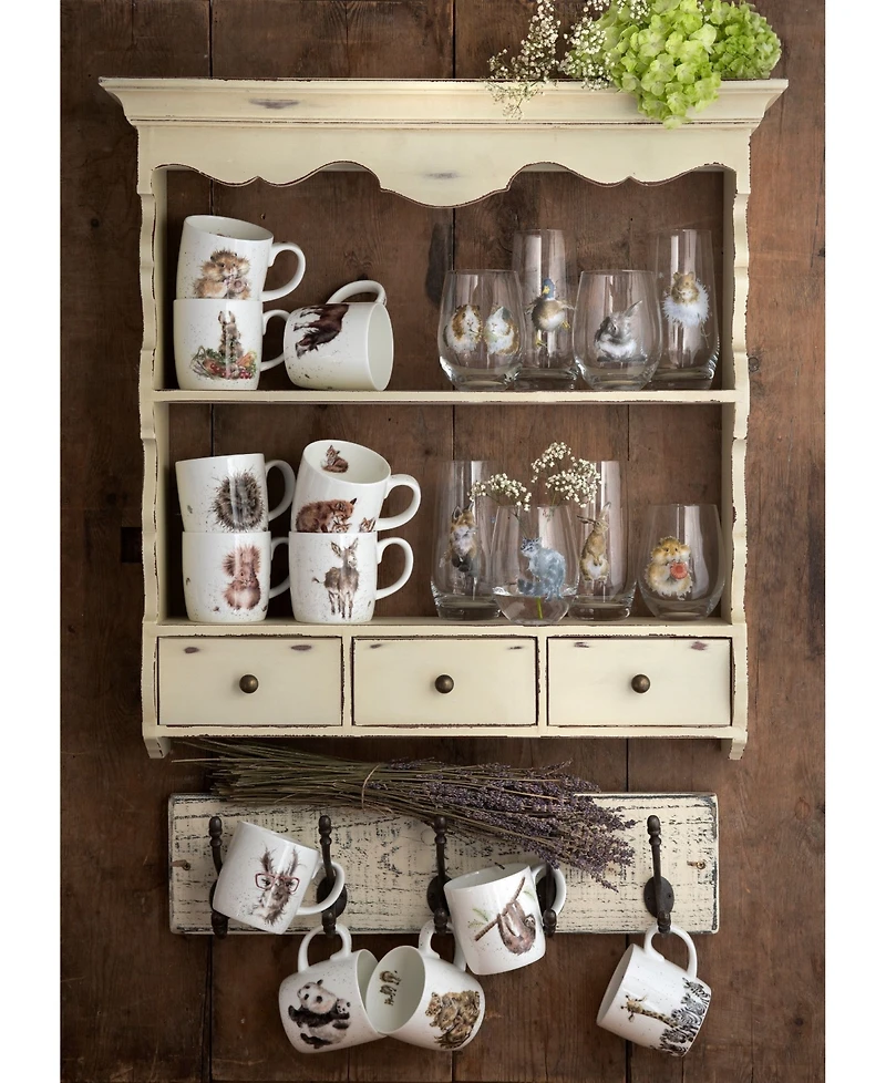 Royal Worcester Wrendale Designs Treetops Redhead Mug - Set of 4