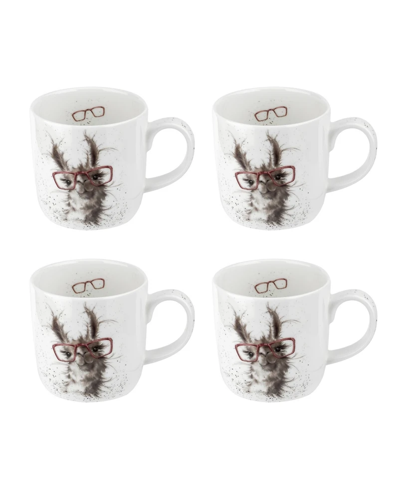 Royal Worcester Wrendale Designs No Probllama Mug - Set of 4