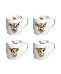 Royal Worcester Wrendale Designs Daisy Coo Mug - Set of 4