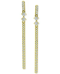 Giani Bernini Cubic Zirconia Linear Bar Drop Earrings, Created for Macy's