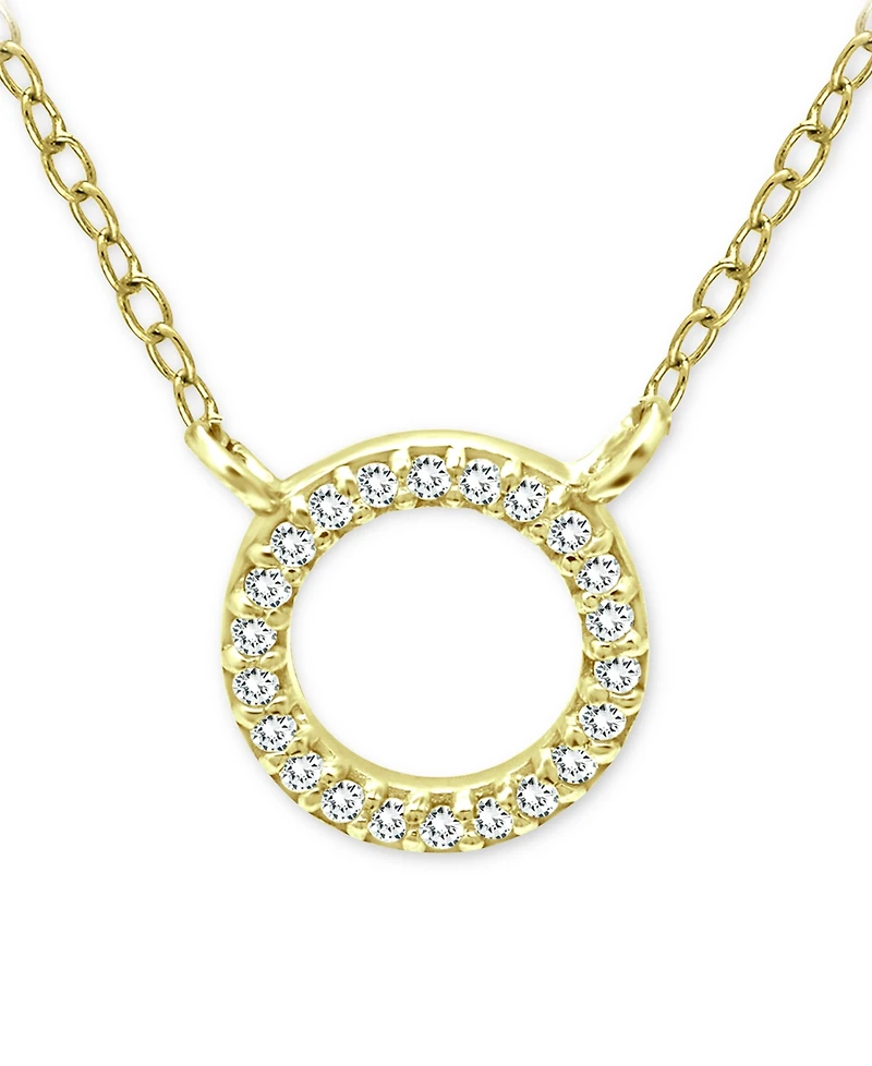 Giani Bernini Cubic Zirconia Mini-Circle 16" Pendant Necklace, Created for Macy's