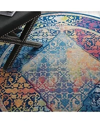 Nourison Home Ankara Global Anr04 Blue Multi Rug