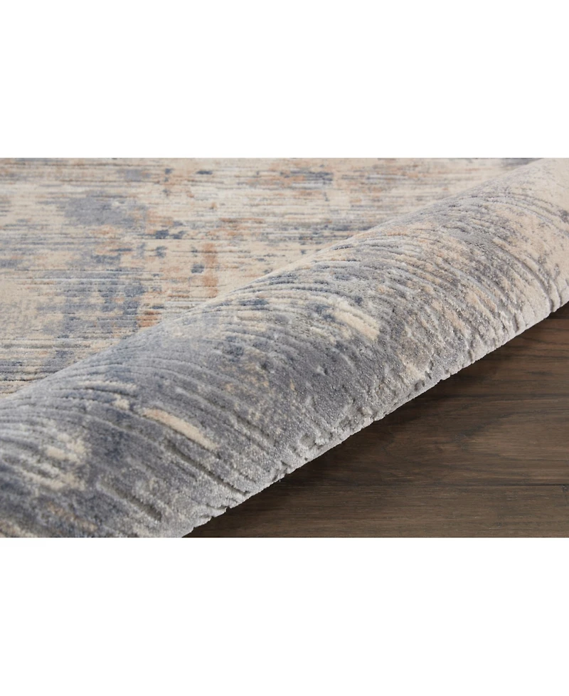 Nourison Home Rustic Textures RUS05 Beige and Gray 7'10" x 10'6" Area Rug