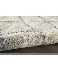 Nourison Home Oslo Shag Osl01 Ivory Gray Rug