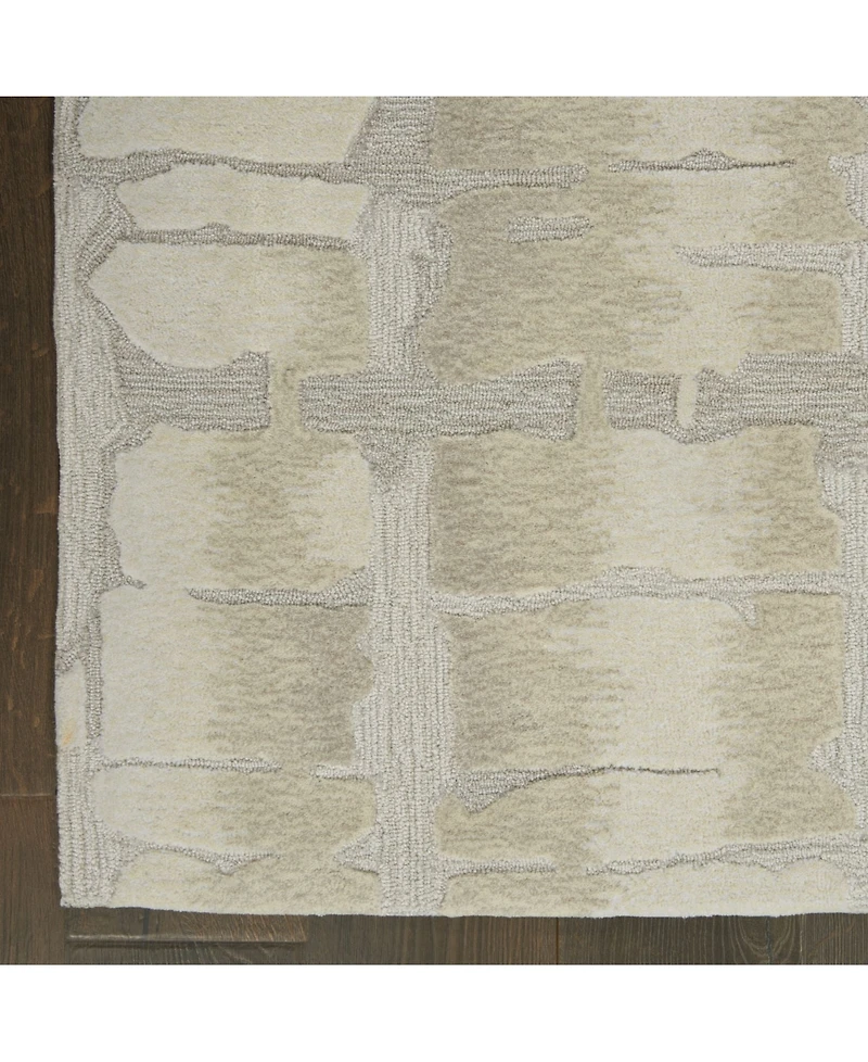 Nourison Home Symmetry SMM04 Ivory 5'3" x 7'9" Area Rug