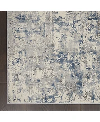 Nourison Home Rustic Textures RUS07 Ivory and Gray 3'11" x 5'11" Area Rug