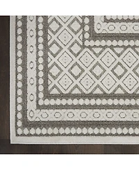 Nourison Home Key Largo KLG02 Silver 7'10" x 9'10" Outdoor Area Rug