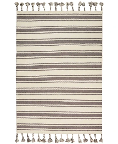 Nourison Home Rio Vista DST01 Ivory and Gray 5' x 7'6" Area Rug
