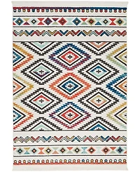Nourison Home Navajo NAV06 White 5'3" x 7'6" Area Rug