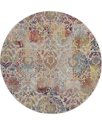 Nourison Home Ankara Global ANR06 Ivory 6' Round Rug