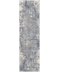 Nourison Home Rustic Textures RUS06 Gray and Beige 2'2" x 7'6" Runner Rug