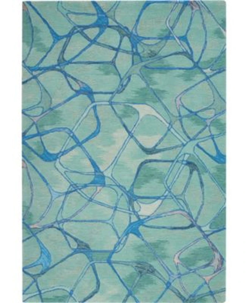 Nourison Home Symmetry Smm05 Aqua Rug