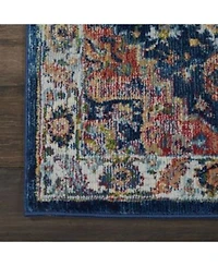 Nourison Home Ankara Global Anr11 Blue Multi Rug