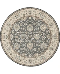Nourison Home Living Treasures LI16 Gray and Ivory 7'10" Round Rug