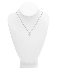 And Now This Cubic Zirconia Solitaire Pendant Necklace, 16" + 2" extender in Gold Plate
