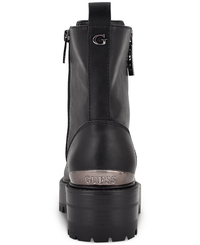 Guess Women's Fearne Lug Sole Lace Up Bootie