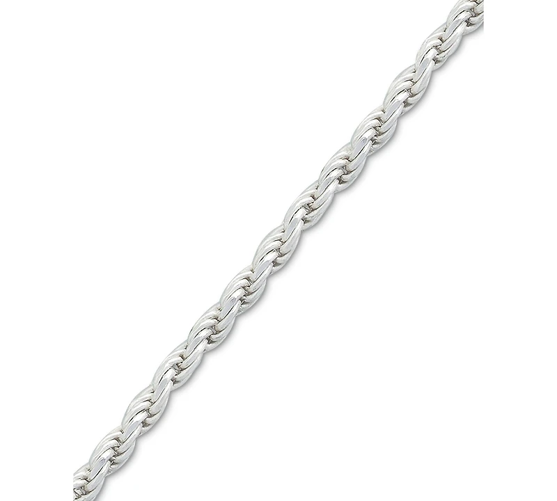 Giani Bernini Sterling Silver Necklace, 24" Diamond Cut Rope Chain