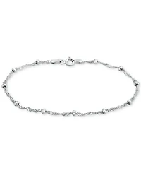 Giani Bernini Sterling Silver Bracelet, 7-1/4" Singapore Small Beaded Chain