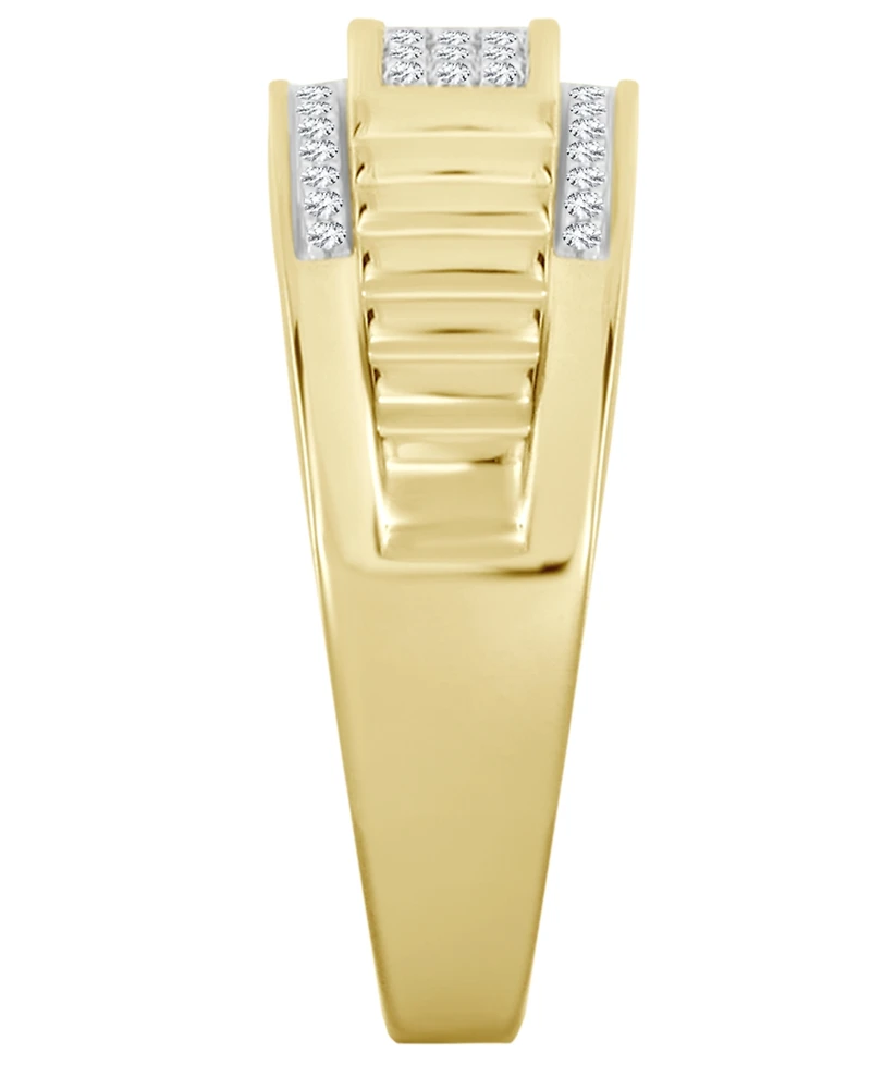 Men's Diamond (1/5 ct. t.w.) Ring in 10K Yellow Gold