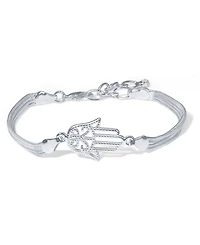 Silver Plate Hamsa Hand Bracelet