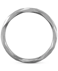 Polished Twist-Look Band 10k Gold, Rose Gold & White