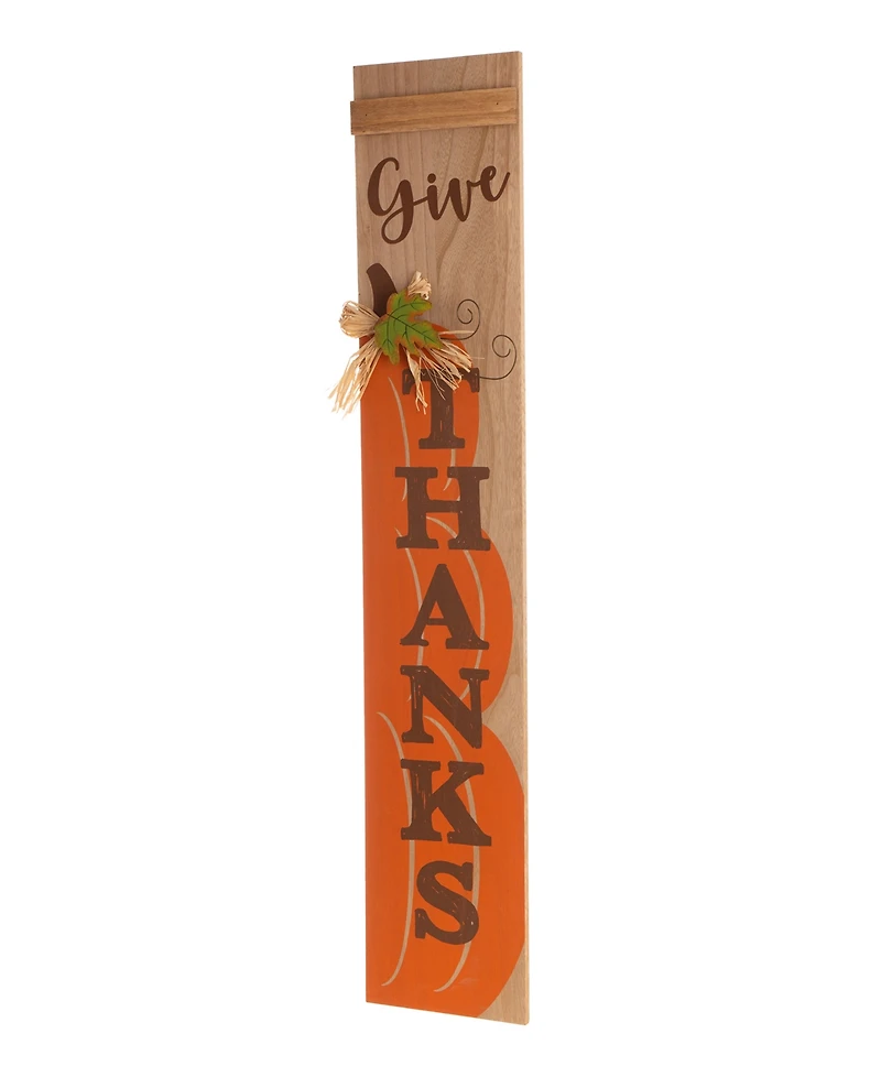 Glitzhome Thanksgiving Pumpkin Porch Sign Decor