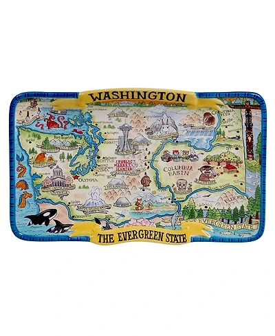 Certified International Washington Souvenir Rectangular Platter