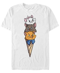 Fifth Sun Men's Kitten Ice Cream Short Sleeve T-Shirt