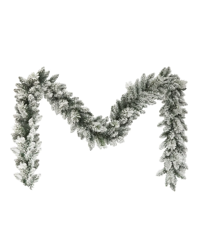 Puleo Flocked Spruce Garland