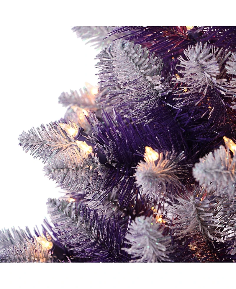 Puleo 6.5FT Pre-Lit Fashion Artificial Christmas Tree