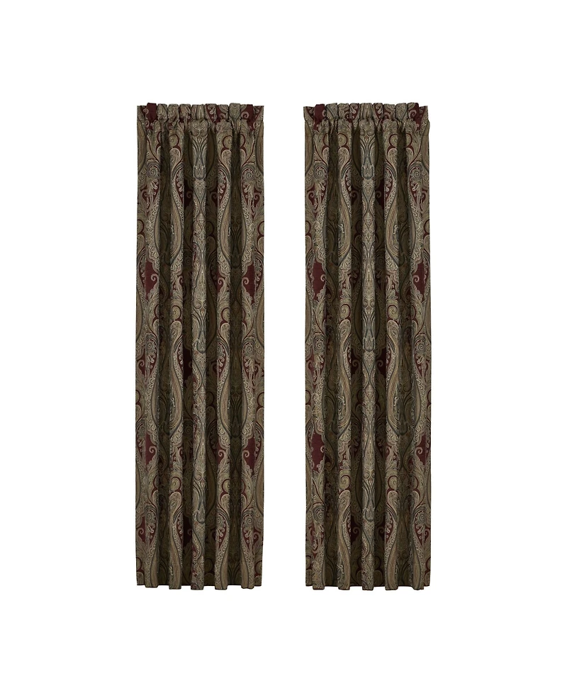 J Queen New York Garnet Window Panel Pair, 50" x 84"