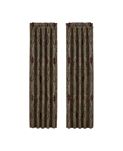 J Queen New York Garnet Window Panel Pair, 50" x 84"