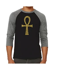 La Pop Art Ankh Men's Raglan Word T-shirt